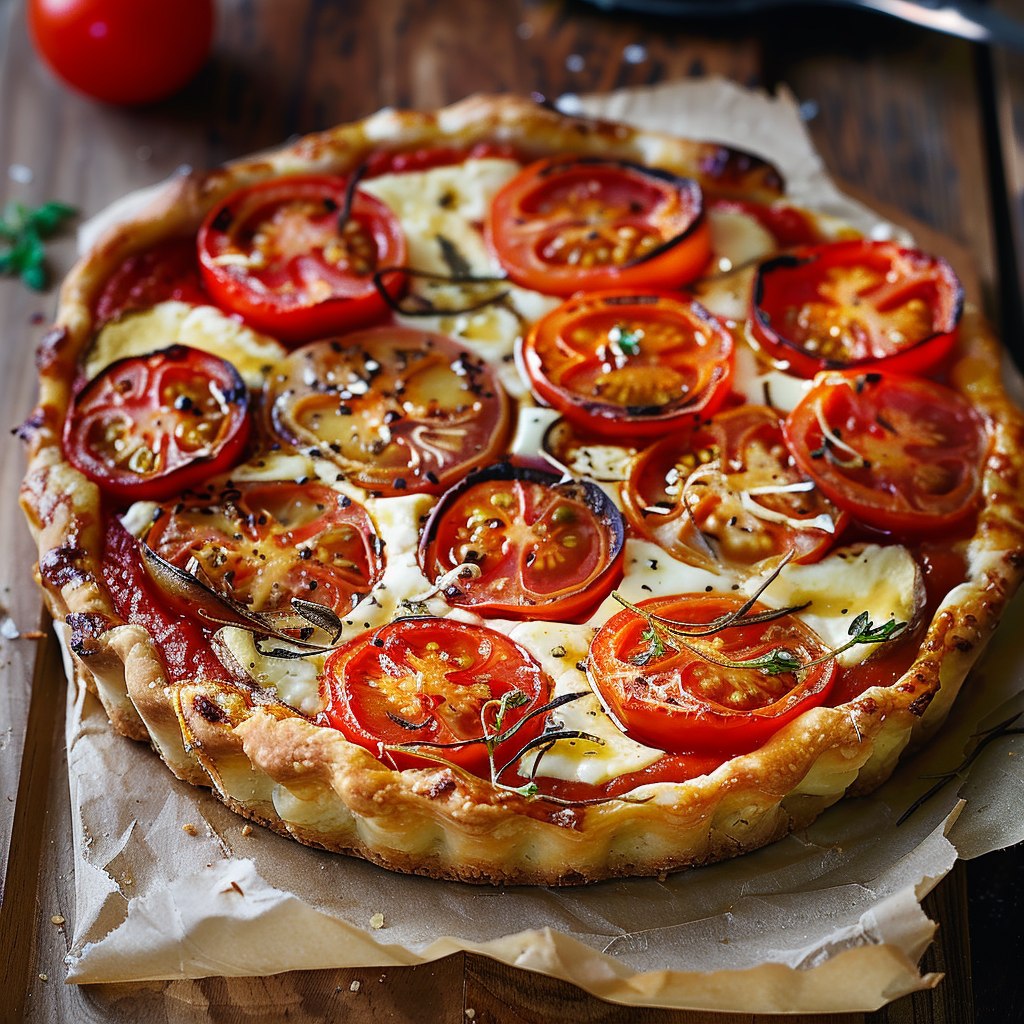 Tarte Tomate, Chèvre & Miel : Saveurs Inoubliables