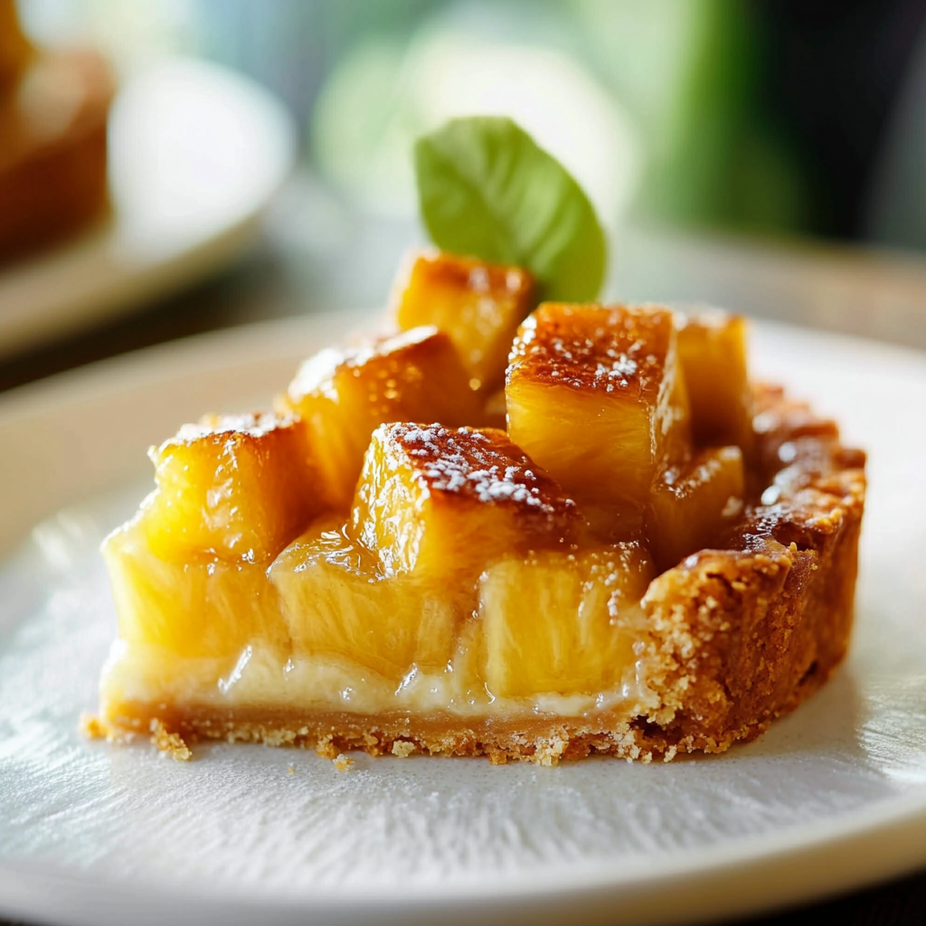 Tarte à l’Ananas Caramélisé : Dessert Exotique