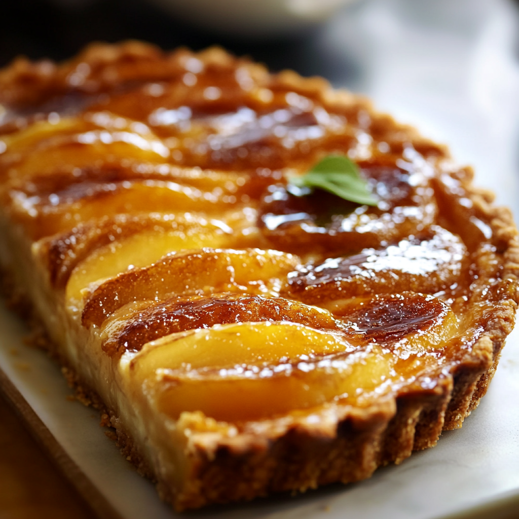 Tarte aux pommes façon crème brûlée