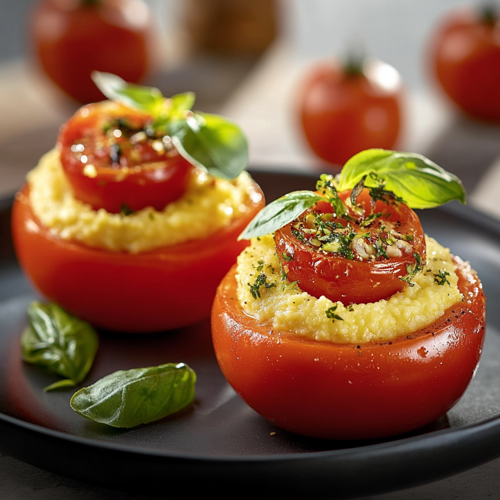 Tomates Farcies à la Polenta Parfumée