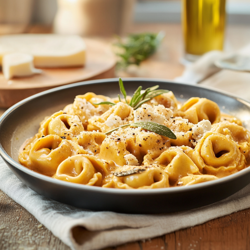 Tortellini à la Sauce Crémeuse au Fromage