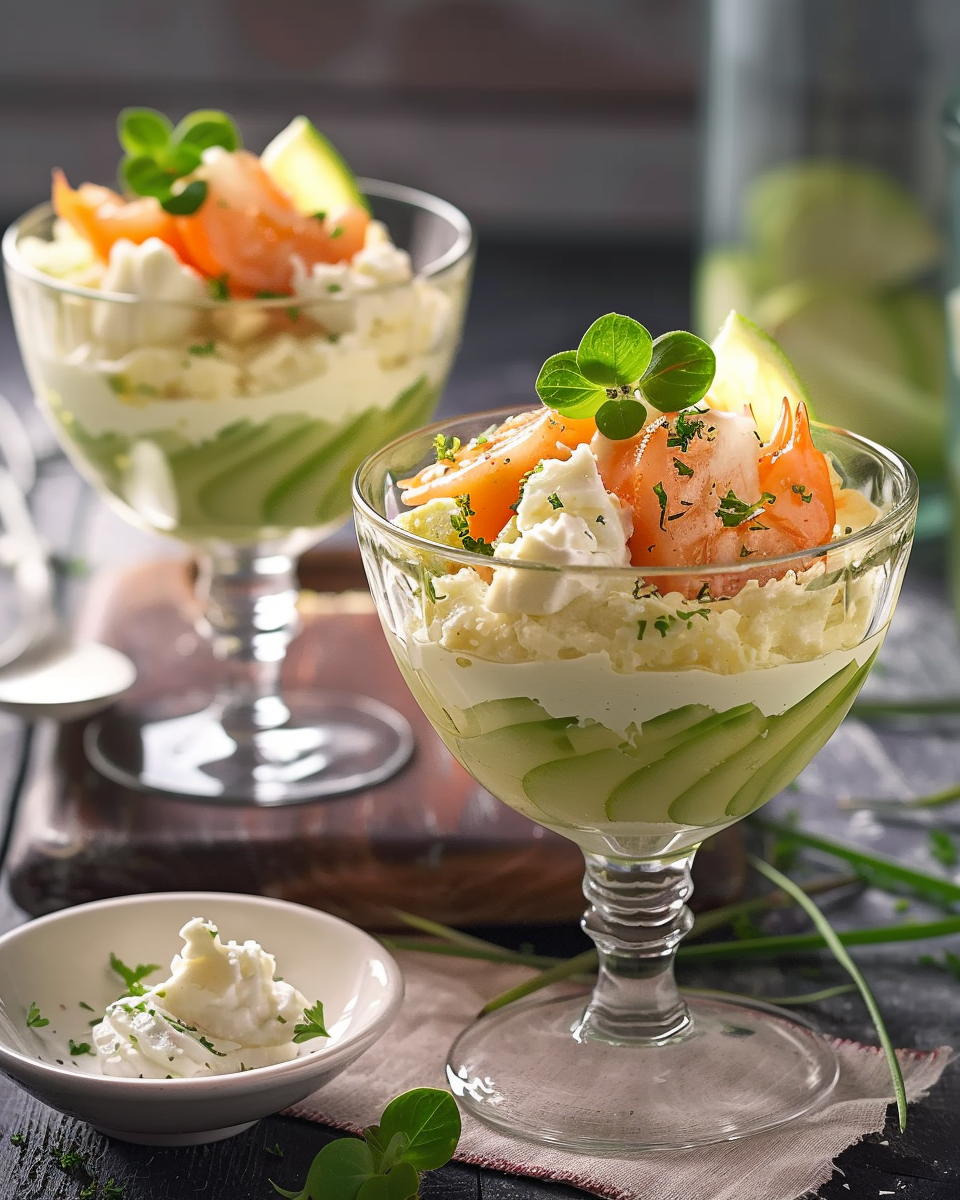 Verrines Avocat-Crevettes : Fraîcheur et Élégance