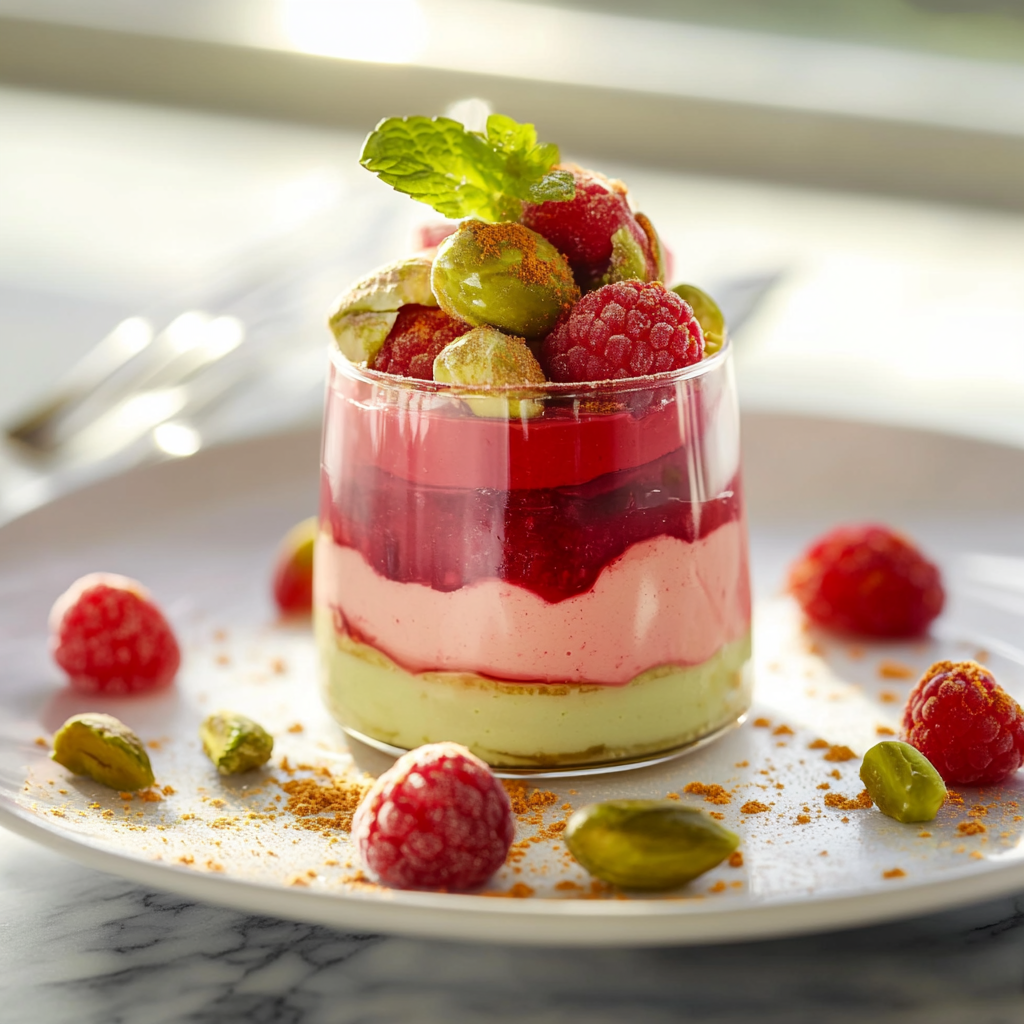 Verrines Pistache et Framboise