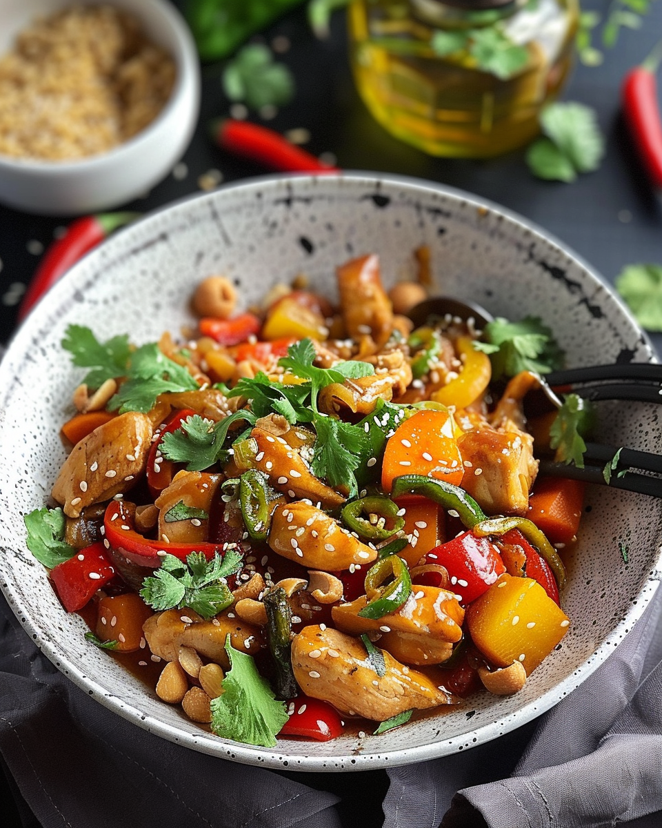 Wok de Poulet aux Poivrons : Savoureux et Rapide