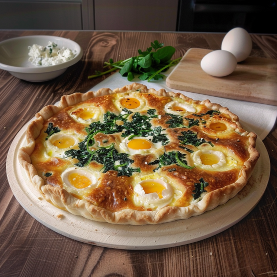 Délicieuse Tarte Chèvre-Épinards