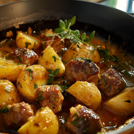 Délicieux Ragoût de Pommes de Terre aux Boulettes de Viande