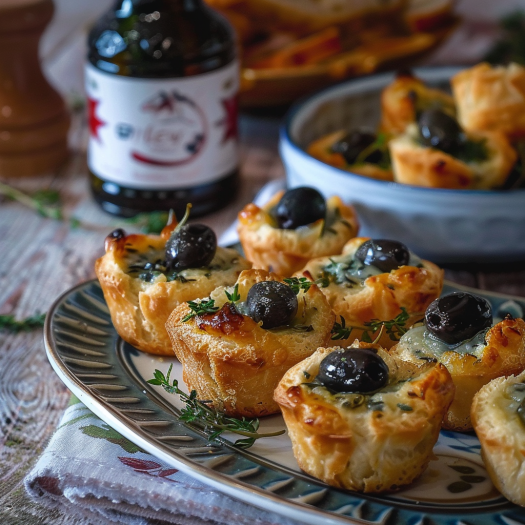 Mini-feuilletés aux olives noires : Recette Savoureuse