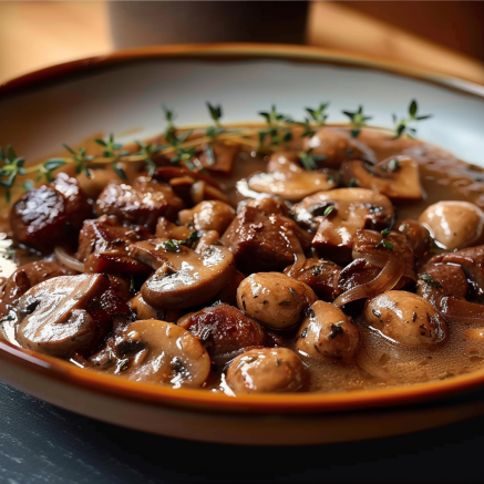 Ragoût Savoureux de Joue de Bœuf aux Champignons