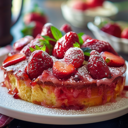 Recette Délicieuse de Gâteau Renversé aux Fraises