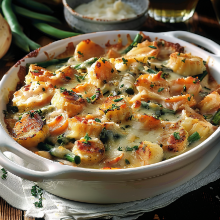 Recette Délicieuse de Gratin de Légumes et Crevettes