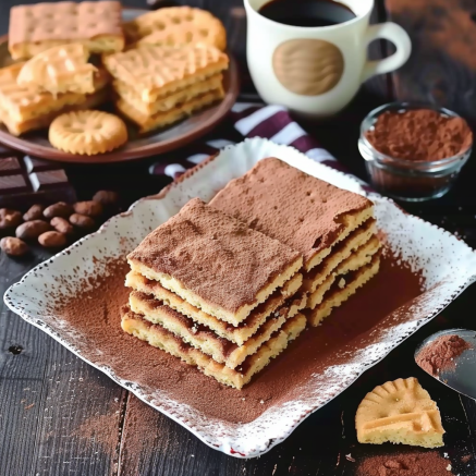 Recette Facile de Moka aux Biscuits Petit Beurre