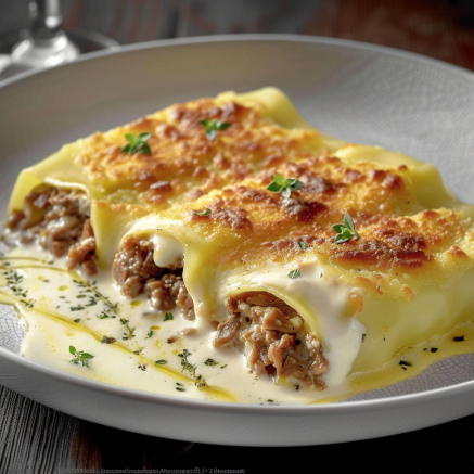 Recette de Cannellonis à la Viande et Sauce Béchamel Savoureuse