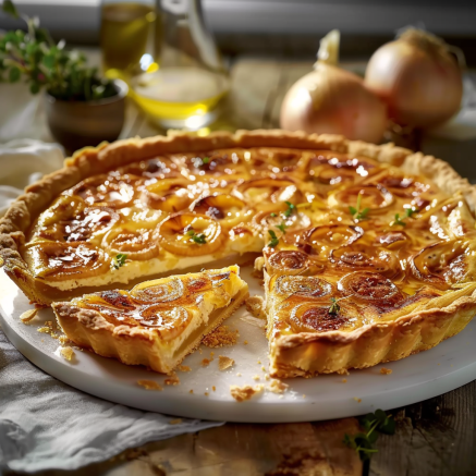 Recette de Tarte Oignons Chèvre Miel