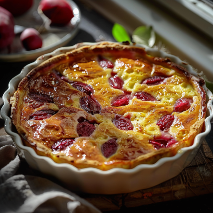 Recette légère de Clafoutis à la Rhubarbe