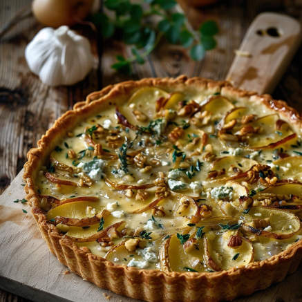 Tarte Roquefort Pommes de Terre: Recette Savoureuse