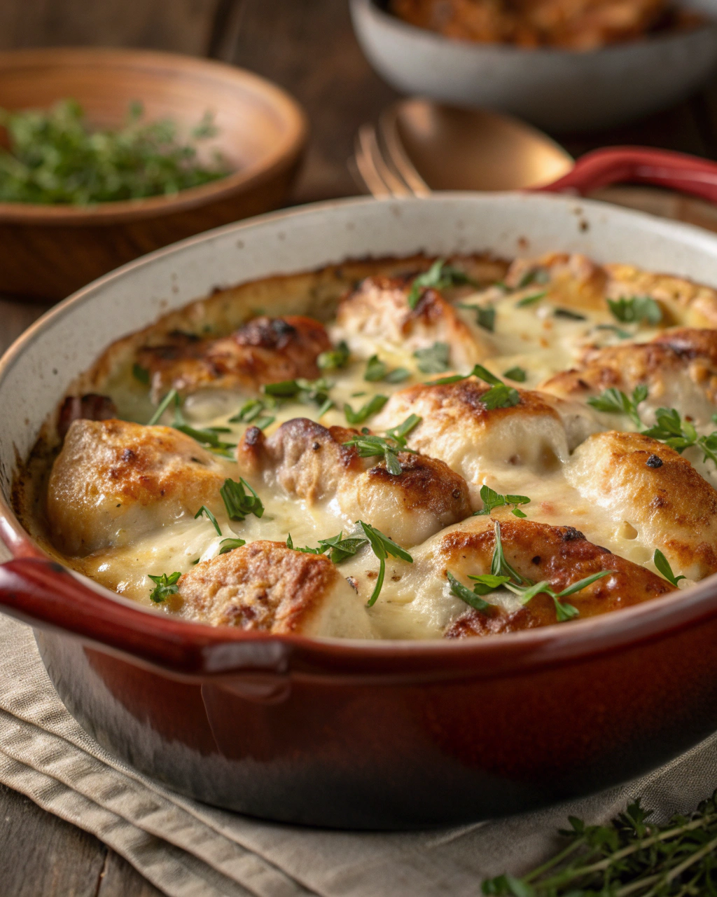 Cassolettes poulet au maroilles