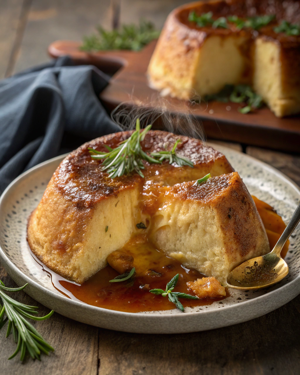 Pouding au pain moelleux, un dessert facile et réconfortant.