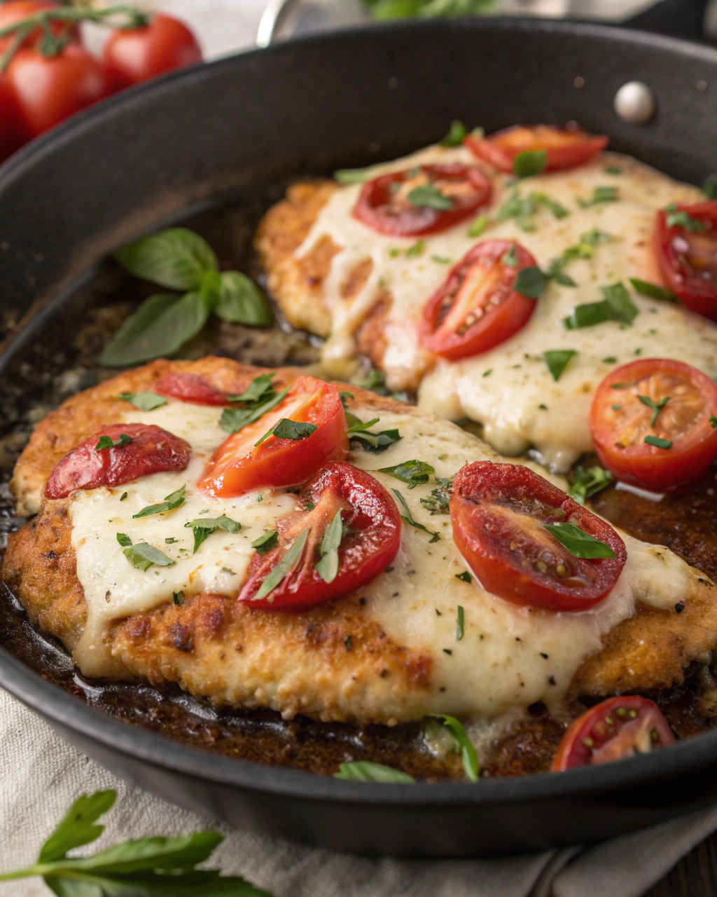 Escalope Poulet Mozzarella Tomates