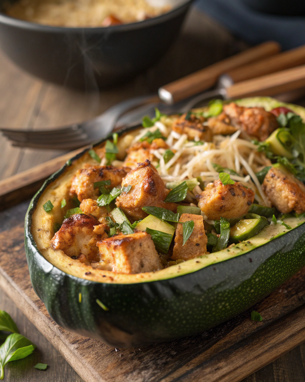 Saute Poulet Courgette Soja