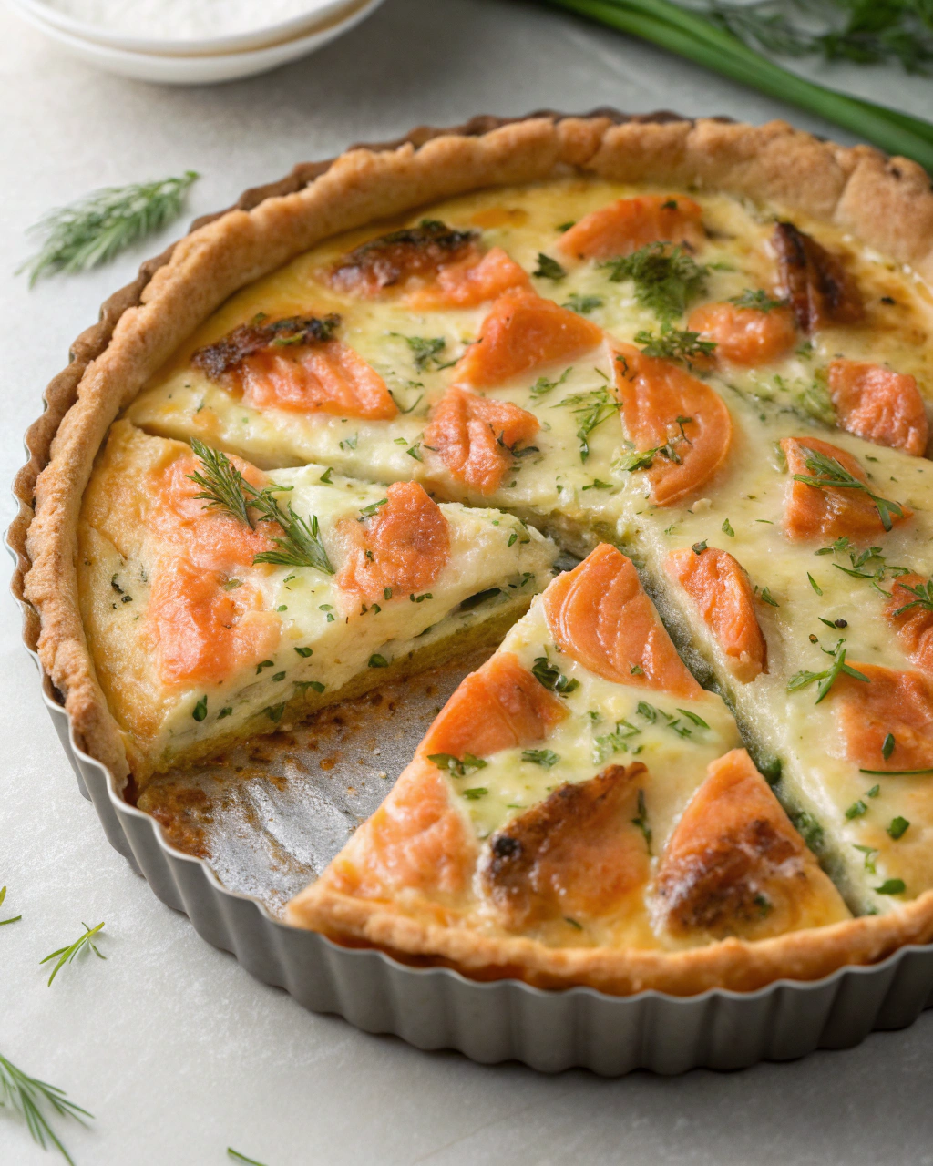 Quiche saumon Boursin crémeuse