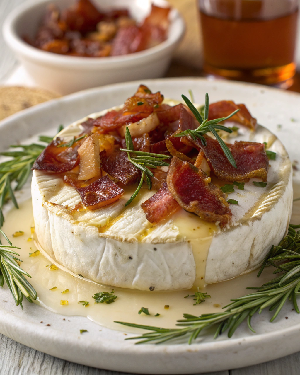 Camembert au bacon miel romarin