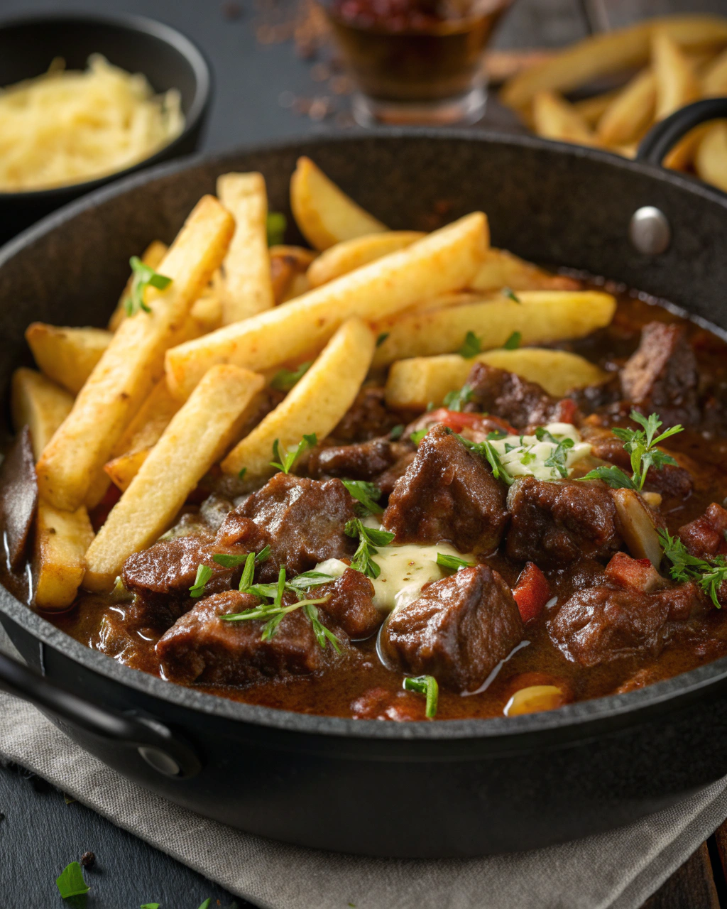 Une petite recette faite avec amour parfois un simple merci suffit à réchauffer le cœur Carbonade Flamande avec Frites