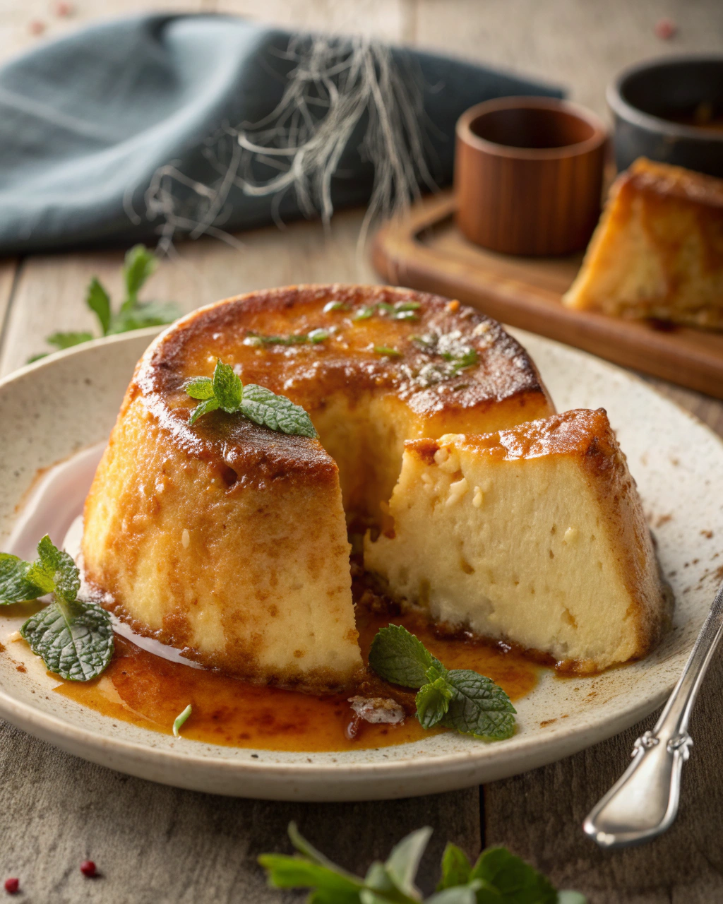 Pouding au pain moelleux, un dessert facile et réconfortant.