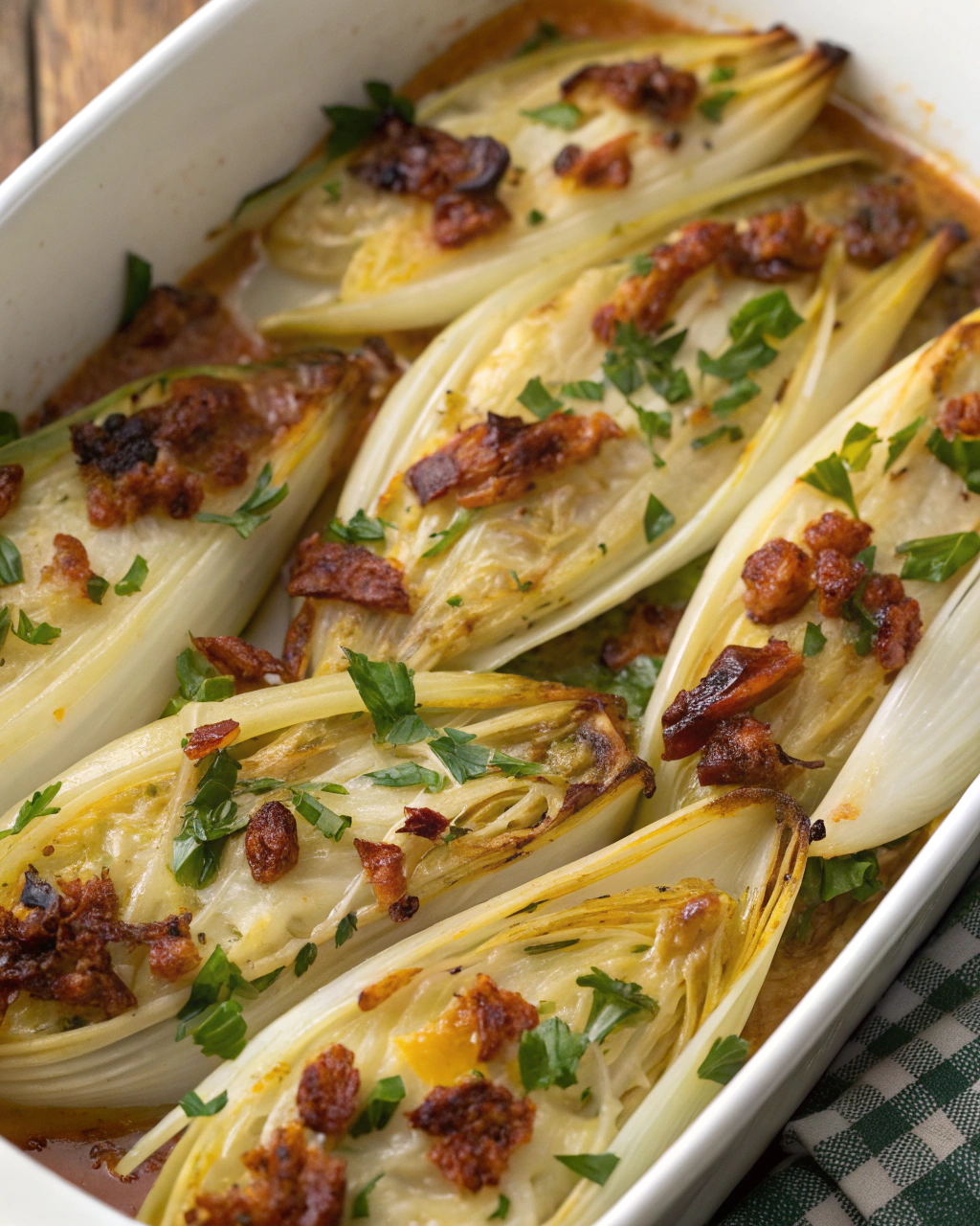 Endives Braisées aux Oignons : fondantes, dorées et savoureuses