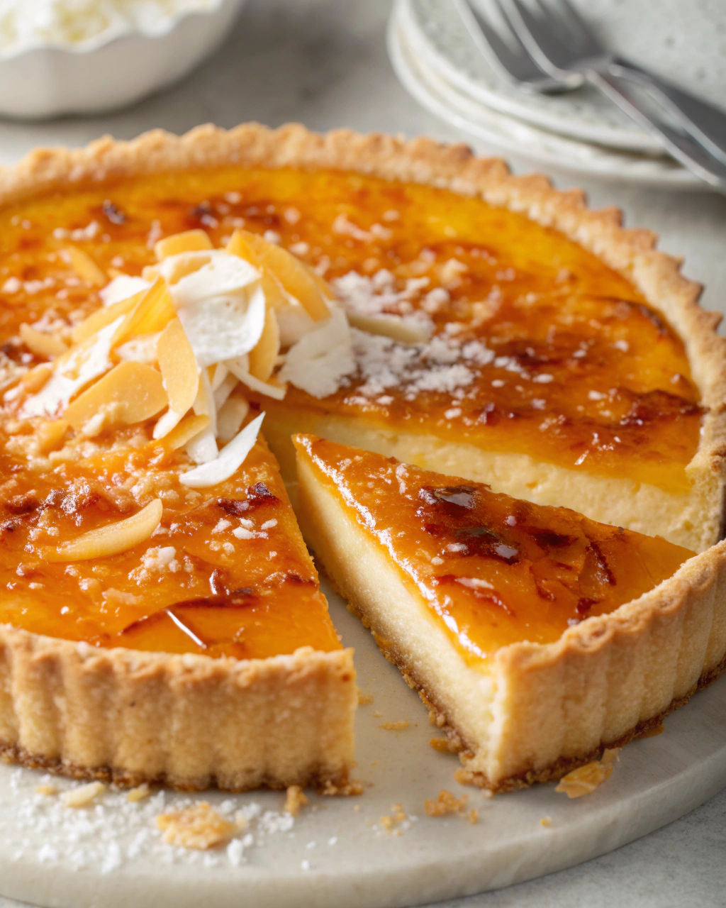 Tarte au Flan Coco : une douceur tropicale fondante et croustillante