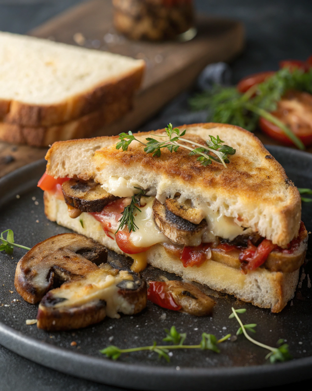 Croque-Monsieur Gourmand aux Champignons