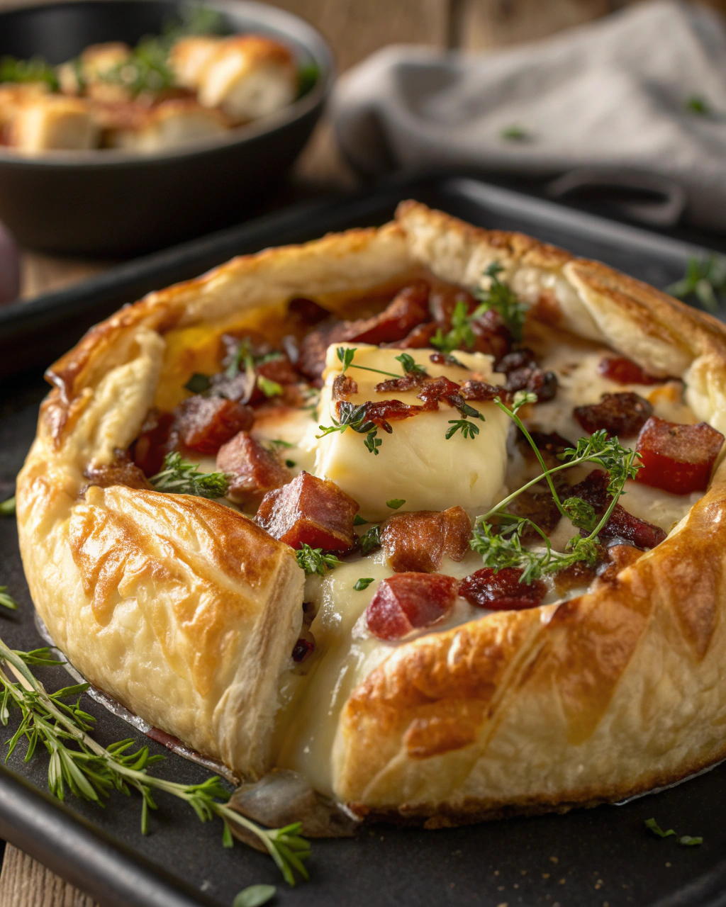 Feuilleté au Camembert et Lardons