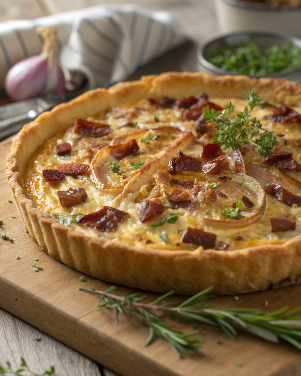 Tarte à lOignon et aux Lardons : La Recette Savoureuse et Facile