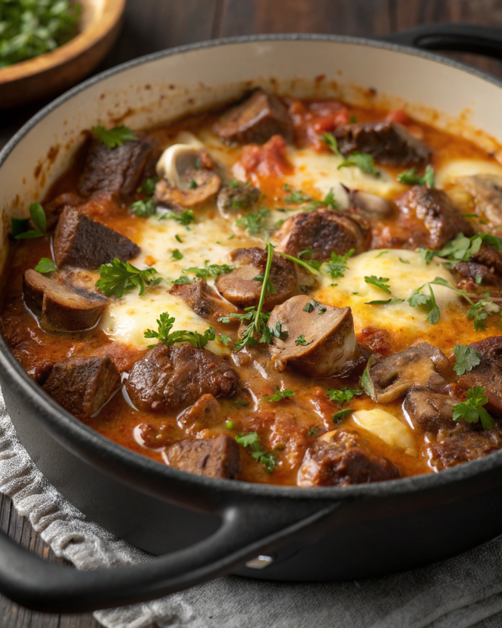 Joue de Bœuf Mijotée aux Champignons