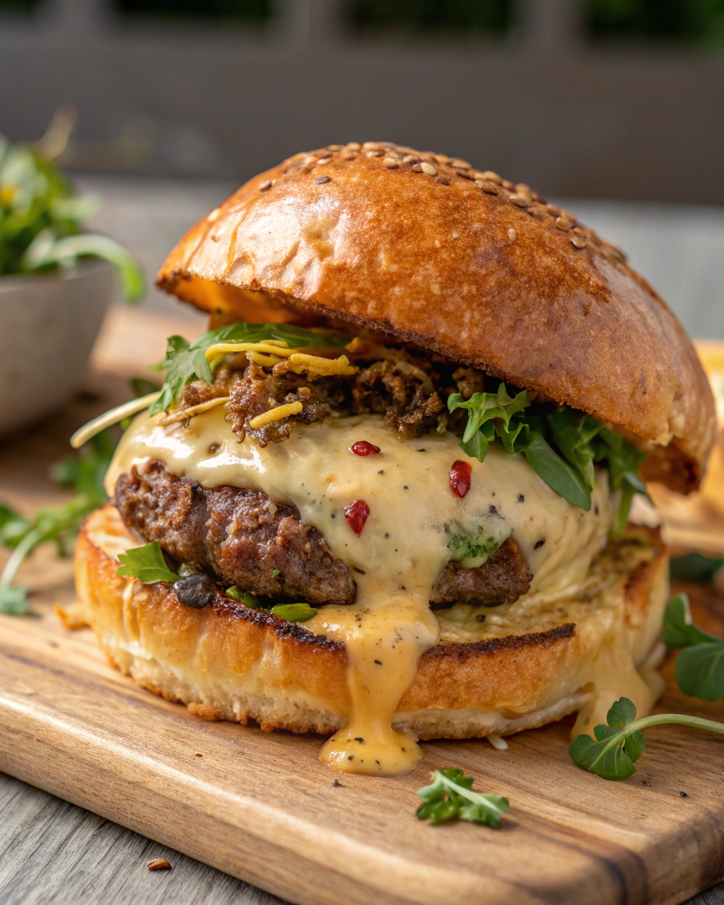 Bombes au Cheeseburger à lAil et au Parmesan : crousti-fondantes et ultra gourmandes