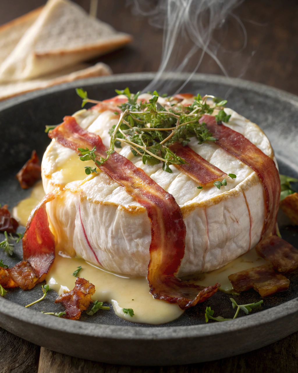 Camembert enrobé de bacon : fondant, croustillant et irrésistible