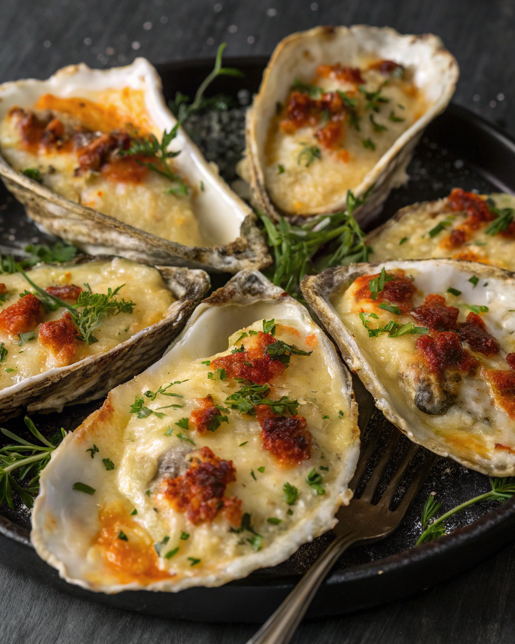 Huîtres Gratinées au Four