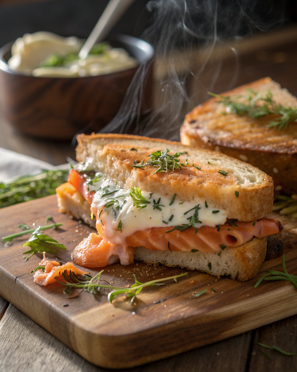 Croque saumon fumé et Boursin : lélégance dun croque gourmand