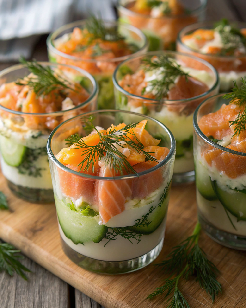 Verrines Saumon & Concombre