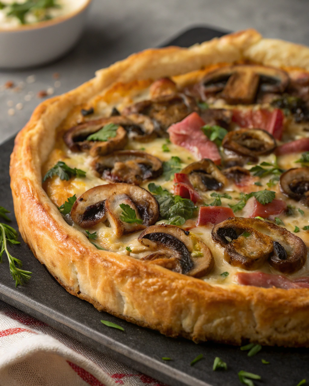 Feuilleté aux Champignons et Jambon : Une Recette Réconfortante et Express