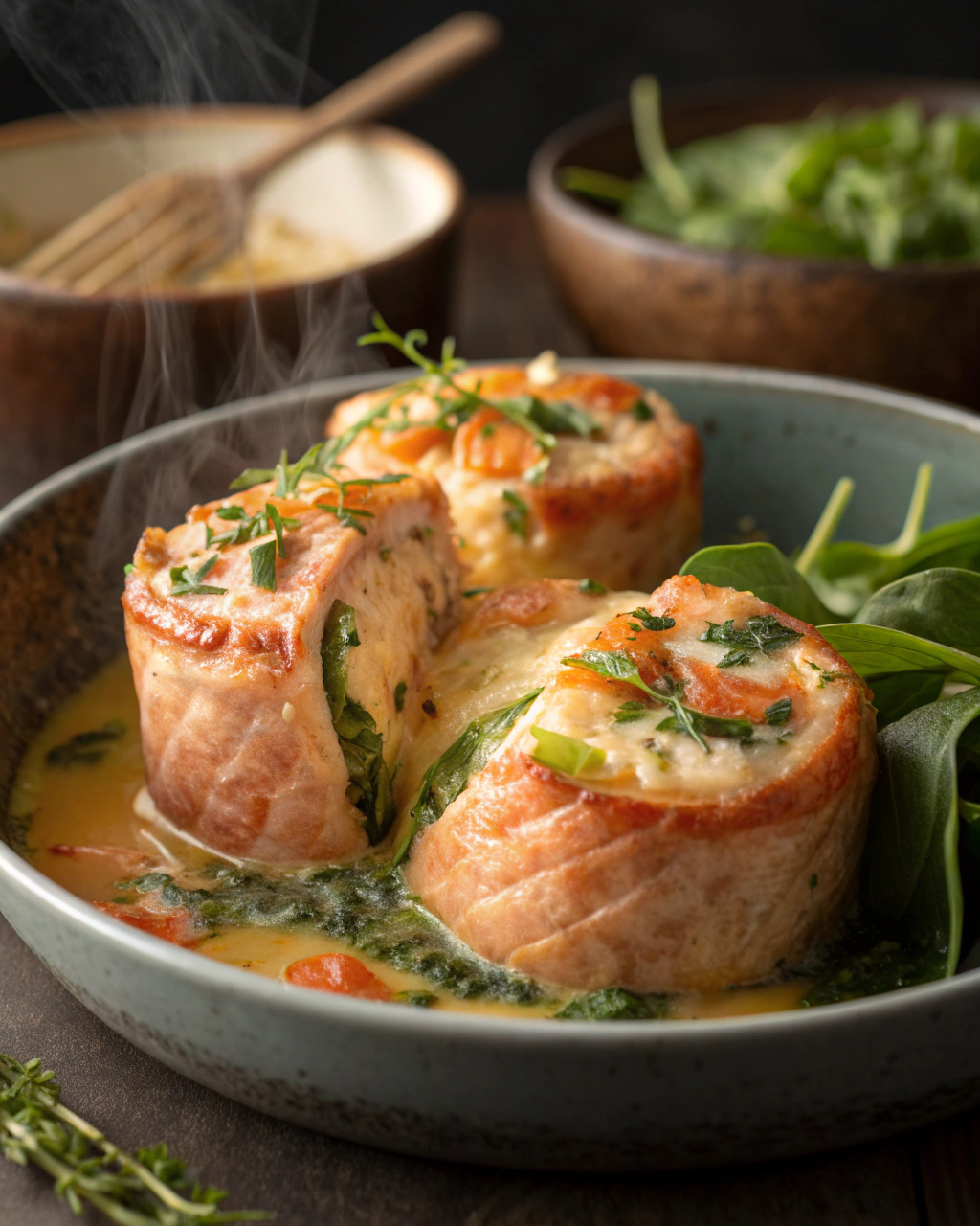 Paupiettes saumon poireaux colin