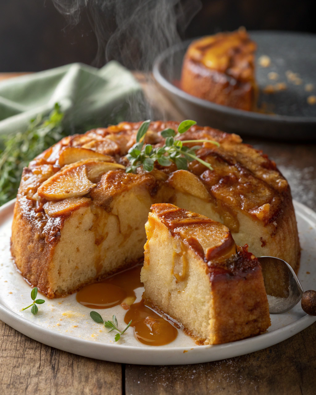 Gâteau Fondant aux Pommes Caramélisées