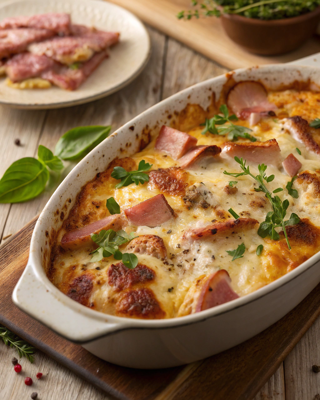 Gratin de Poulet au Jambon et Fromage  Ultra Fondant et Gourmand