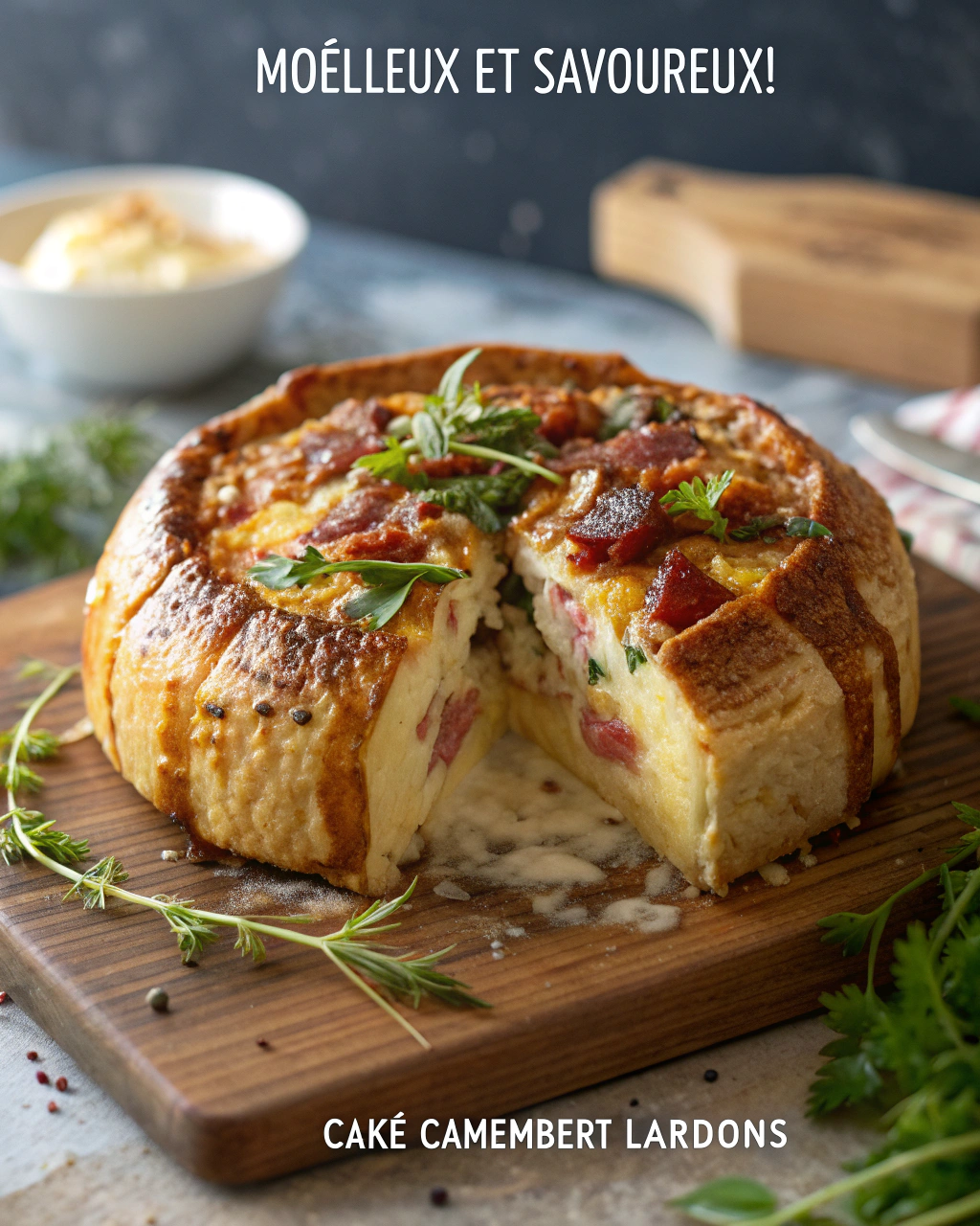 Cake Camembert Lardons : Moelleux et Savoureux !