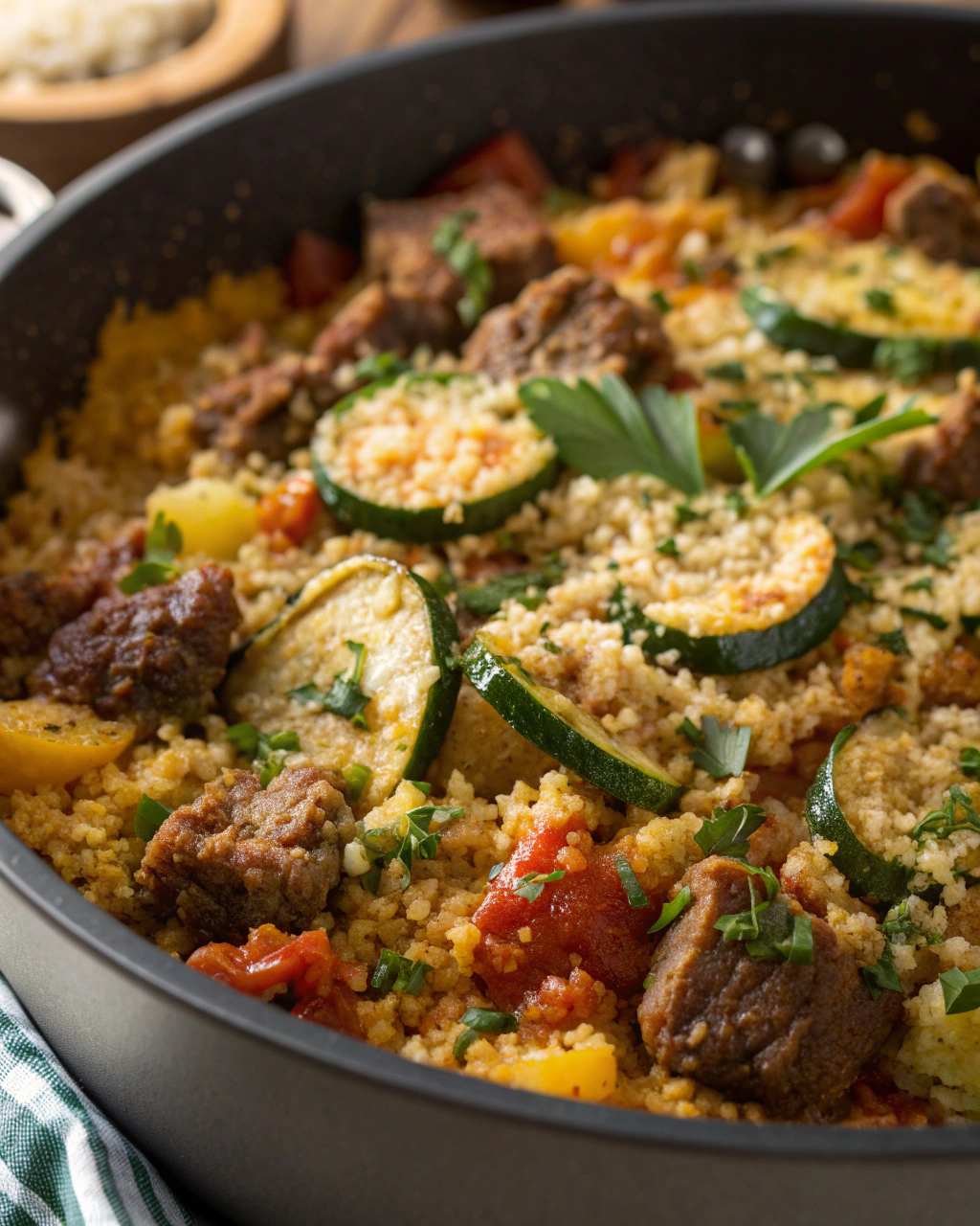 Couscous agneau courgettes épices