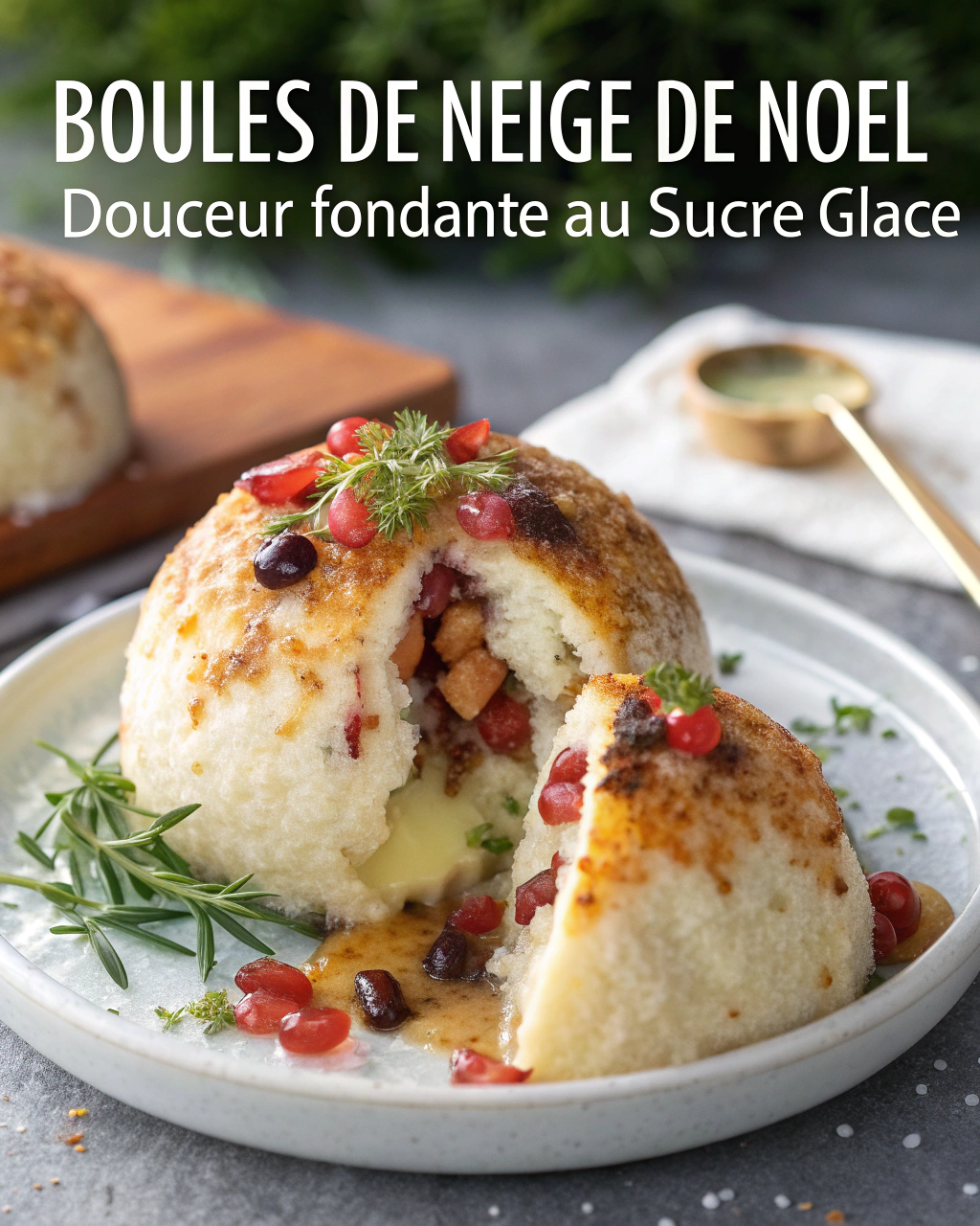 Boules de neige de Noël : Douceur fondante au sucre glace