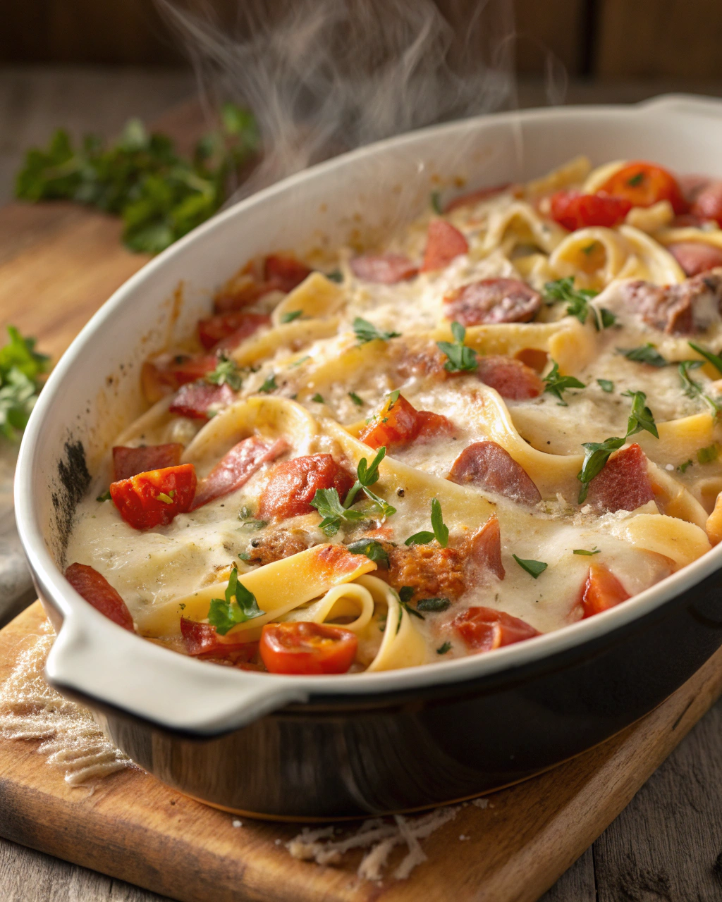 Pâtes au Boursin, Lardons et Tomates : le plat crémeux ultra rapide