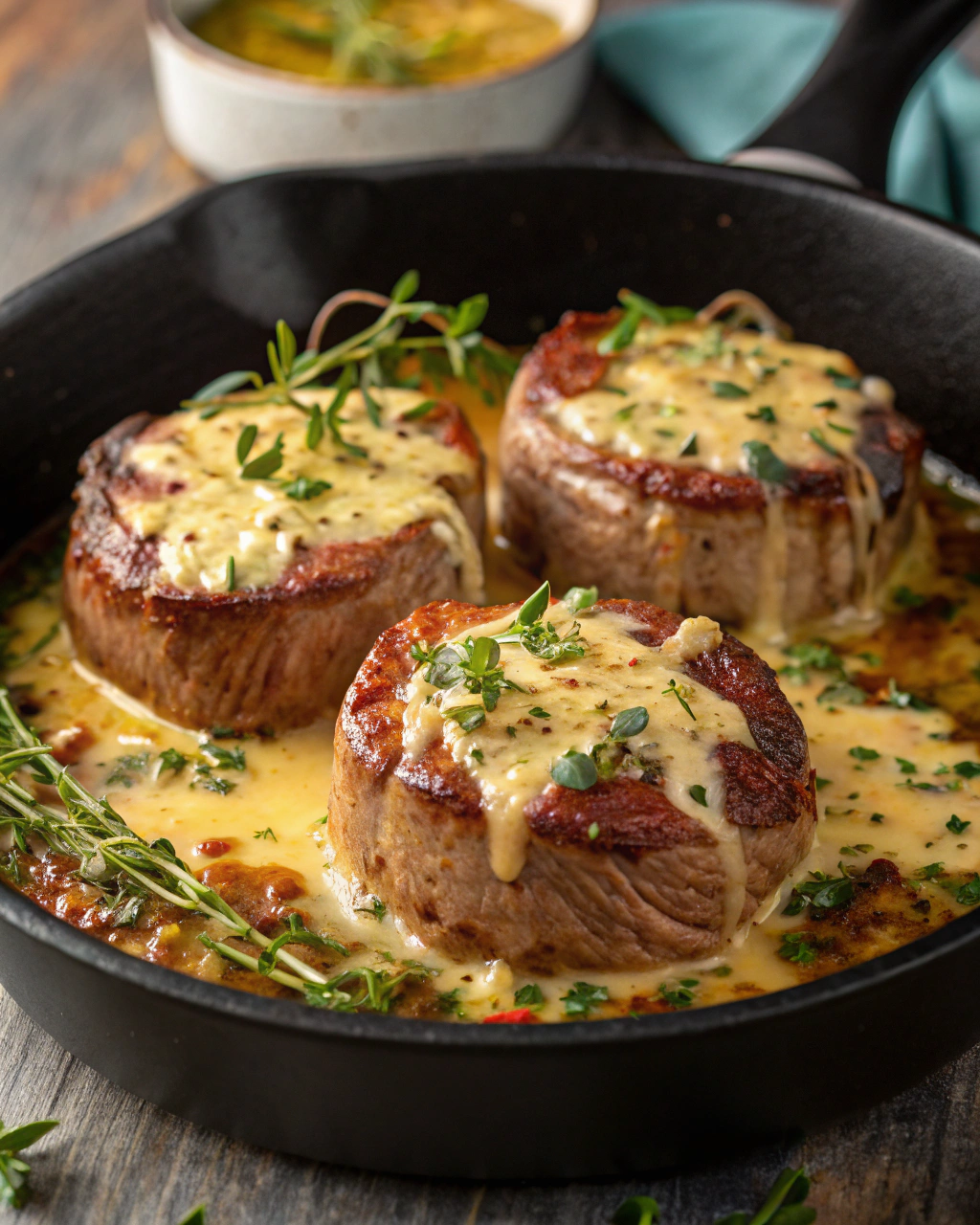 Médaillons de Filet Mignon Sauce à la Crème Moutardée