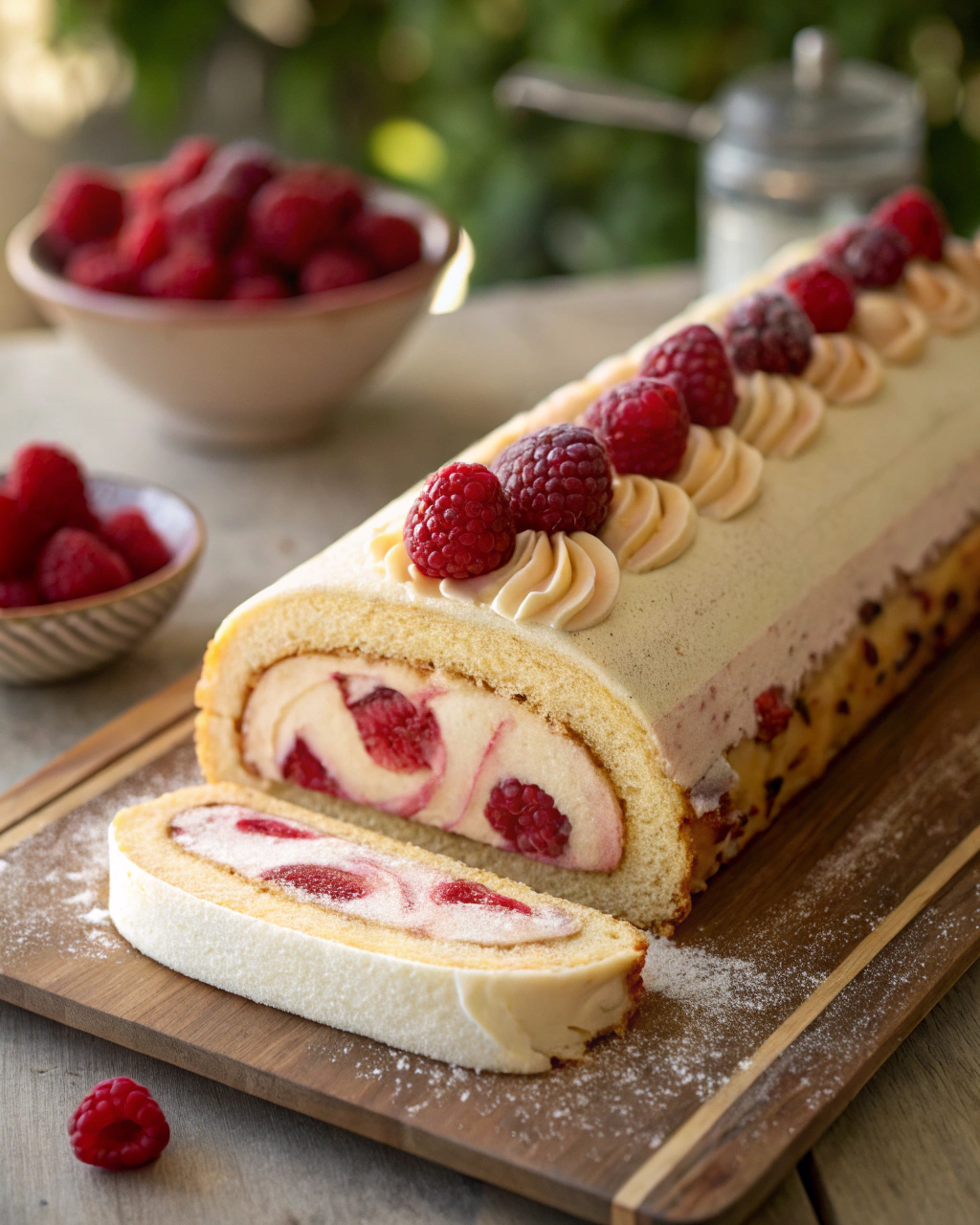 Bûche Framboise & Crème Vanille  Ultra Gourmande & Sans Cuisson