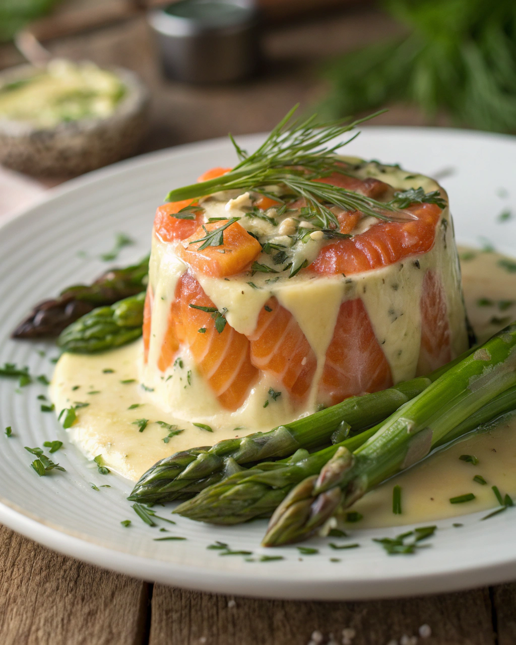 Mousse dAsperge au Saumon Fumé