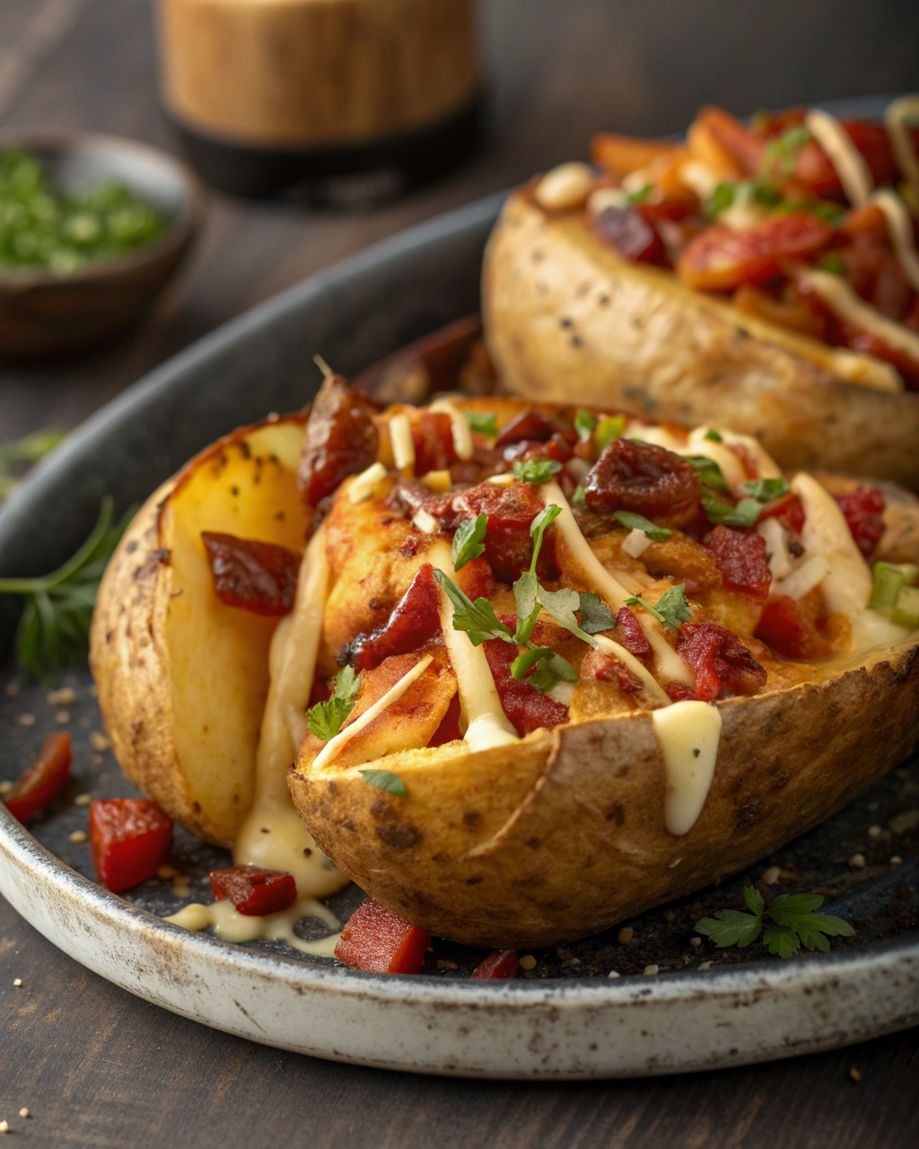 Pommes de terre au four. Cest la façon la plus rapide de préparer des pommes de terre au four
